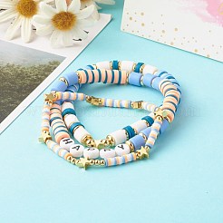 Наборы браслетов из полимерной глины ручной работы BJEW-JB06353-02