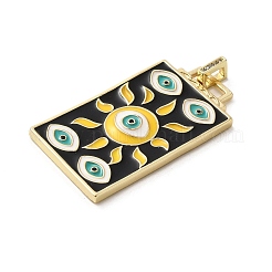 Подвеска из латуни микропаве с фианитами и эмалью&nbsp;LS-KK-H458-02G-B01