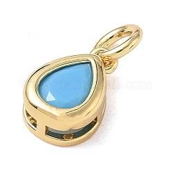 Messing ebnen Zirkonia Charms&nbsp;KK-CBA56EF-34A-G04