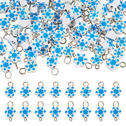 100 Stück 2 Stil handgemachte Polymer Clay Anhänger und Verbinder Charms&nbsp;PALLOY-TAC0250