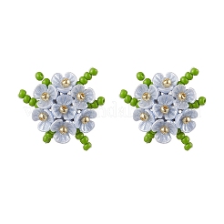 Серьги-гвоздики в форме цветка из нержавеющей стали 304&nbsp;EJEW-MZ00457