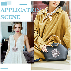 1 шт. украшения для обуви из цветочного стекла и страз&nbsp;AJEW-FG0005-01