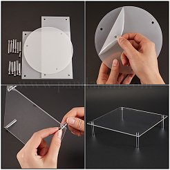 3 juego de 3 estilos de soporte elevador para cupcakes de acrílico transparente&nbsp;ODIS-CP0001-07