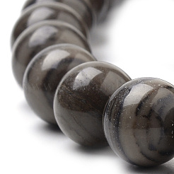 Perles de jaspe en bois naturel et dentelle de pierre&nbsp;G-S259-40-18mm