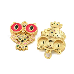 Латунные микропаве прозрачные подвески с фианитом KK-R159-25G