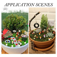 30 шт. 6 стиля серии грибов смоляные украшения для витрины&nbsp;DJEW-TA0001-21