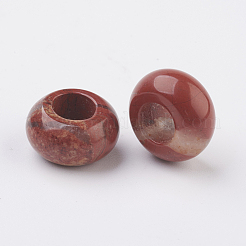 Natürliche rote Jaspis europäischen Perlen&nbsp;G-G740-14x8mm-04
