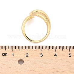 Покрытие стойки латунные полые каплевидные открытые манжетные кольца RJEW-D009-01G