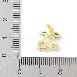 Латунные микро проложить кубического циркония подвески KK-Z101-06G