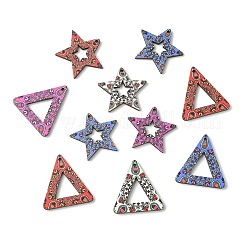 40 шт. подвески из липы с принтом в двух стилях&nbsp;WOOD-CJ0002-49