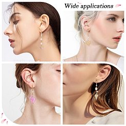 真鍮マイクロパヴェクリアキュービックジルコニアピアスフック10組  耳ワイヤー  水平ループ付き  ゴールドカラー  18mm  穴：1.2mm  ピン：1mm&nbsp;ZIRC-SZ0005-20