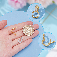 2 шт. 2 цвета 925 подвески из стерлингового серебра с кубическим цирконием STER-AR0001-23