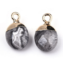Naturkarte Stein / Picasso Stein / Picasso Jaspis Charms&nbsp;X-G-N326-58B
