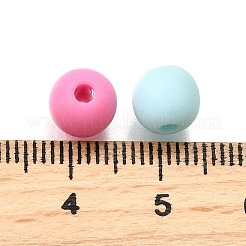 Bereift undurchsichtigen Acrylperlen&nbsp;OACR-S071-03A