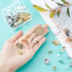 36 шт. 6 шт. фурнитуры для сережек-клипс из нержавеющей стали 304 STAS-DC0001-29