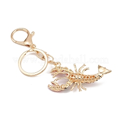 Брелки с подвеской из сплава лобстера и стразами&nbsp;LS-KEYC-B019-04