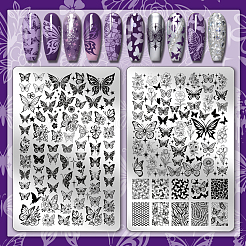 Plantillas de arte de uñas de acero inoxidable 304 para hacer tú mismo&nbsp;MRMJ-WH0117-005