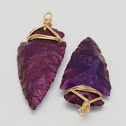 Гальваническим кварцевые большие подвески&nbsp;G-G908-03G