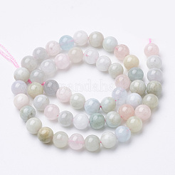 Fili di perline morganite naturale&nbsp;G-S150-53-8mm