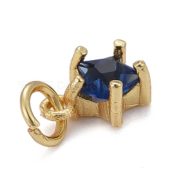 Латунные микро проложить кубического циркония подвески KK-P192-10-G04