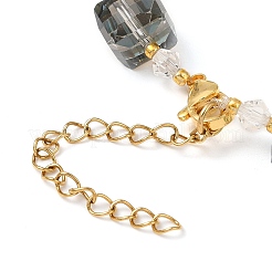 Bracelets extensibles en perles de verre galvanoplastie pour femmes&nbsp;BJEW-JB11213-03