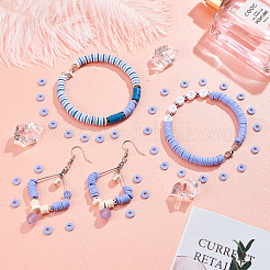 10 нить плоских круглых бусин из полимерной глины ручной работы CLAY-PH0001-44M