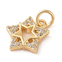 Латунные микропаве прозрачные подвески с фианитом&nbsp;ZIRC-P121-08G