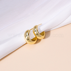 Элегантные латунные серьги-гвоздики в форме буквы С&nbsp;CJ1383