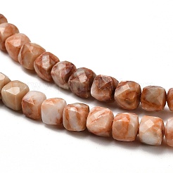 Бусы из натурального красного камня G-H078-C17-01