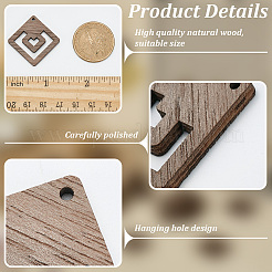 30шт деревянные подвески&nbsp;WOOD-FG0001-56