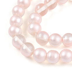 Perles de verre transparentes de peinture de cuisson&nbsp;X1-DGLA-N011-8mm-03