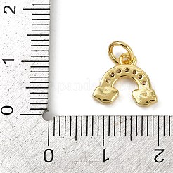 Pendentifs avec zircon cubiques à micro-pavés en laiton&nbsp;KK-L231-01G-02