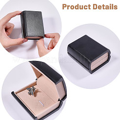 Пластиковые подарочные коробки для запонок в форме книги&nbsp;CON-WH0089-189