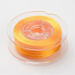 日本の環境に優しい染めフラット弾性クリスタルストリング  弾性ビーズ糸  ストレッチブレスレット作り用  フラット  オレンジ  0.6mm  約60m /ロール（65.62ヤード/ロール）&nbsp;EW-F005-0.6mm-08
