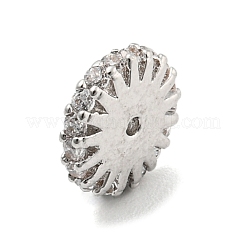 Perle di zirconi cubici trasparenti in micro pavè di ottone&nbsp;KK-G493-29A-P