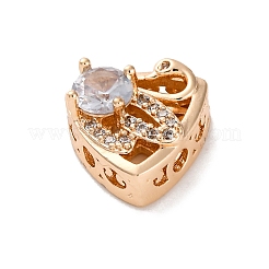 Стойки обшивки латунь микро проложить кубического циркония бусы KK-Z082-06G