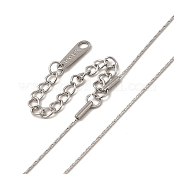 Collar de cadena de eslabones Boston de acero inoxidable 304 resistente al deslustre para mujer&nbsp;LS-NJEW-G097-03P