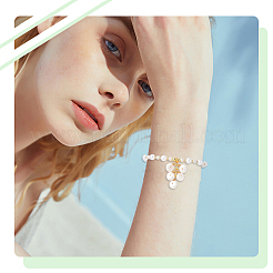 1 нить гальванизированных бусин из ракушечного жемчуга&nbsp;BSHE-PA0001-02