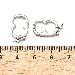 Овальные латунные микропаве прозрачные кубические циркониевые застежки-твистеры&nbsp;KK-B170-18P