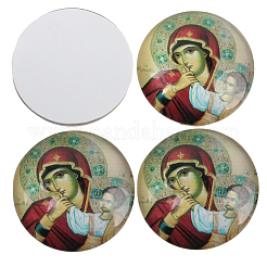 Cabochons di vetro  con disegno stampato dome&nbsp;GGLA-N004-25mm-A05
