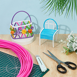 Strisce di vimini di rattan di plastica&nbsp;DIY-WH0816-132E