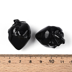 Бусины из натурального обсидиана в форме сердца G-T144-04D