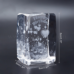 Прозрачные стеклянные украшения дисплея DJEW-WH0010-38