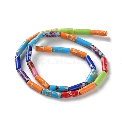 Нити бусин из синтетической императорской яшмы G-L496-A12