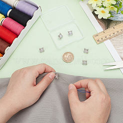 6 шт. латунные пуговицы с 1 отверстиями и хвостовиком из циркония DIY-FG0005-16