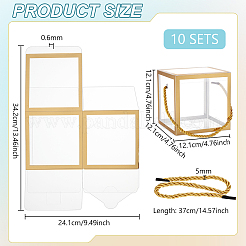 Складные прозрачные упаковочные коробки из ПВХ с горячим тиснением&nbsp;LS-CON-WH0123-24A-02