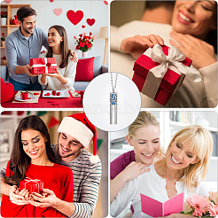 Ожерелья с подвесками в виде полых облачных колонн из нержавеющей стали 304&nbsp;NJEW-SC0001-47B