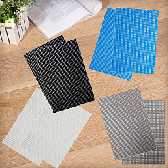 24 Stück 4 Farben PVC-Netz-Canvas-Blatt&nbsp;DIY-GF0012-99