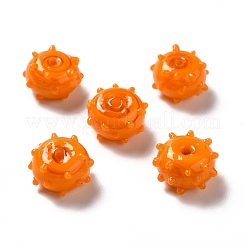 Ручной работы ухабистым Шарики Lampwork&nbsp;LAMP-E023-06D