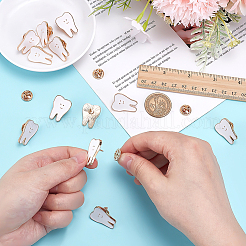 12 шт. зубчатый сплав эмалированные булавки для лацканов для одежды рюкзака&nbsp;JEWB-FG0001-60